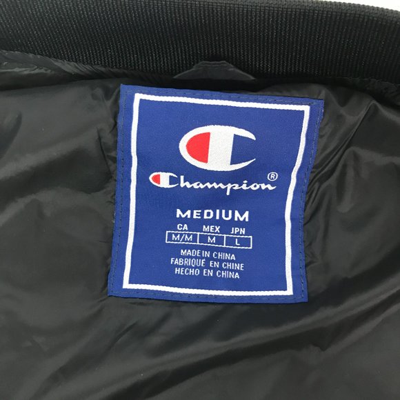 Champion Mens Quilted Bodywarmer Gilet Jacket Size Medium Black Padded Vest - Picture 7 of 10